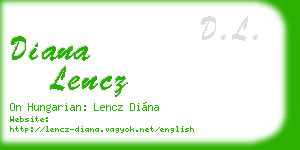 diana lencz business card